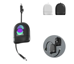 Кабель Xoopar ICE-R с ретрактором 2 в 1, разъёмы USB-C и Lightning, 60 Вт