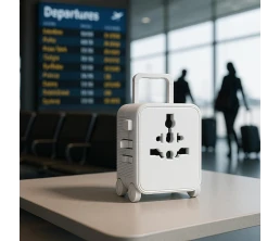 Универсальный адаптер Xoopar Luggie со встроенными вилками типов EU, UK, US и AUS