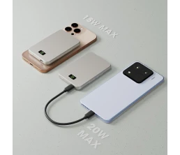 Внешний беспроводной аккумулятор Xoopar Smile с MagSafe и зеркалом, 5000 мА·ч