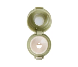 Вакуумная термокружка Waterline c кнопкой «Guard», 400 мл, тубус, оливковый