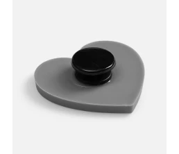 Джибитс из ПВХ «Сердце», серый