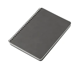 Блокнот А5 "Dante" из искусственной кожи на спирали, темно-серый