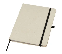 Блокнот в твердом переплете Tutico из органического хлопка, натуральный/черный