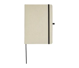 Блокнот в твердом переплете Tutico из органического хлопка, натуральный/черный