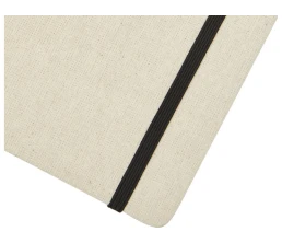 Блокнот в твердом переплете Tutico из органического хлопка, натуральный/черный