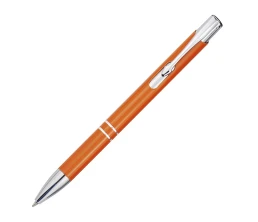 Шариковая ручка Moneta из переработанного алюминия (черные чернила) - Оранжевый