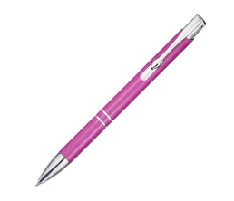 Шариковая ручка Moneta из переработанного алюминия (черные чернила) - Фуксия