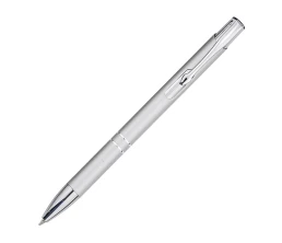 Шариковая ручка Moneta из переработанного алюминия (черные чернила) - Серебристый