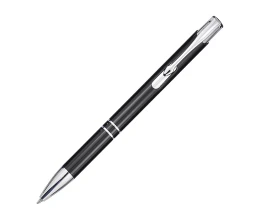 Шариковая ручка Moneta из переработанного алюминия (черные чернила) - Черный