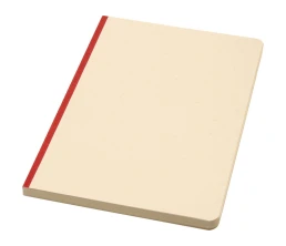 Блокнот из сахарного тростника и RPET А5 "Liliana", натуральный/красный