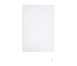 Набор Legato Elegance из блокнота формата А5 в твердой обложке и ручки-роллера, белый/черный