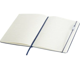 Набор Legato Elegance из блокнота формата А5 в твердой обложке и ручки-роллера, белый/синий