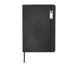 Набор Legato Elegance из блокнота формата А5 в твердой обложке и ручки-роллера, черный/черный