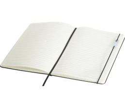 Набор Legato Elegance из блокнота формата А5 в твердой обложке и ручки-роллера, черный/черный