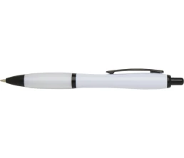Nash шариковая ручка из переработанного пластика с черной отделкой (черные чернила) - Белый