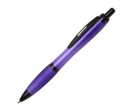 Nash шариковая ручка из переработанного пластика с черной отделкой (черные чернила) - Фиолетовый