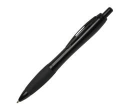 Nash шариковая ручка из переработанного пластика с черной отделкой (черные чернила) - Черный