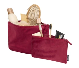 Swift набор косметичек из переработанного бархата GRS, бургунди
