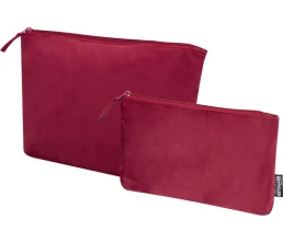 Swift набор косметичек из переработанного бархата GRS, бургунди