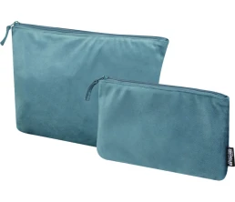 Swift набор косметичек из переработанного бархата GRS, морская волна