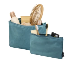 Swift набор косметичек из переработанного бархата GRS, морская волна