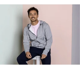 Толстовка «Арора» мужская с капюшоном, серо-синий