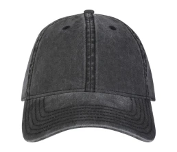 Графтон 6-панельная промытая кепка, черный