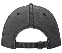 Графтон 6-панельная промытая кепка, черный