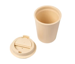 Стакан OKLAN/ОКЛАН с полипропиленовым корпусом и крышкой, бежевый