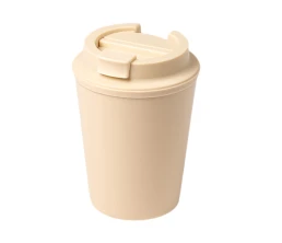 Стакан OKLAN/ОКЛАН с полипропиленовым корпусом и крышкой, бежевый