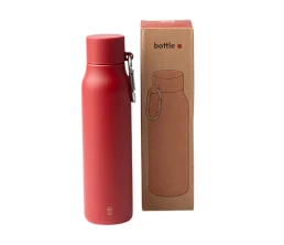 Термобутылка CUBEL/КЬЮБЕЛ с двойными стенками, темно-красный