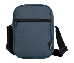 Байрон сумка через плечо из переработанных материалов по стандарту GRS объемом 2 л - Серо-синий