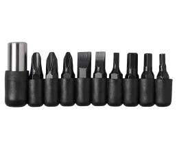 Универсальный мультитул с битами в подарочной упаковке с окном «Шэйп» , черный