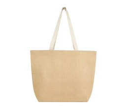 Эко-сумка Джута 12 л из джута плотностью 300 г/м2, белый/натуральный