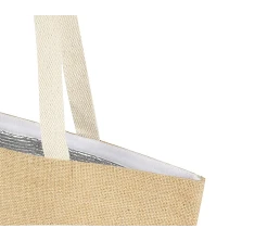 Эко-сумка Джута 12 л из джута плотностью 300 г/м2, белый/натуральный