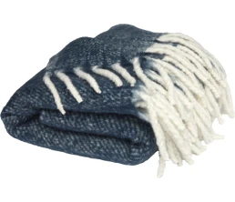 Долли плед из переработанного материала GRS, темно-синий