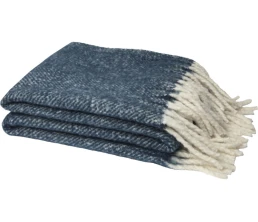 Долли плед из переработанного материала GRS, темно-синий