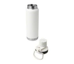 Бутылка для воды с вакуумной изоляцией Fortis/Фортис объемом 700 мл из меди и переработанной нержавеющей стали, сертифицированной по стандарту RCS, белый