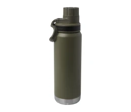 Бутылка для воды с вакуумной изоляцией Fortis/Фортис объемом 700 мл из меди и переработанной нержавеющей стали, сертифицированной по стандарту RCS, зеленый лесной