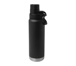 Бутылка для воды с вакуумной изоляцией Fortis/Фортис объемом 700 мл из меди и переработанной нержавеющей стали, сертифицированной по стандарту RCS, черный