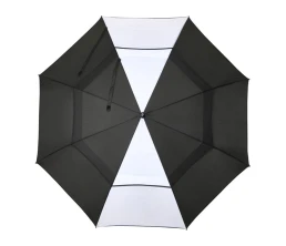 Джефф 30-дюймовый ветрозащитный зонт-трость, белый/черный