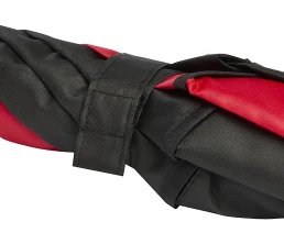 Джефф 30-дюймовый ветрозащитный зонт-трость, красный/черный