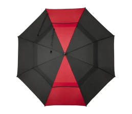 Джефф 30-дюймовый ветрозащитный зонт-трость, красный/черный