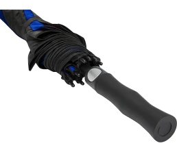 Джефф 30-дюймовый ветрозащитный зонт-трость, королевский синий/черный