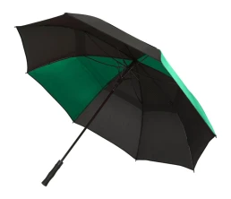 Джефф 30-дюймовый ветрозащитный зонт-трость, зеленый/черный
