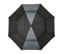 Джефф 30-дюймовый ветрозащитный зонт-трость, серый/черный