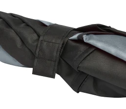 Джефф 30-дюймовый ветрозащитный зонт-трость, серый/черный