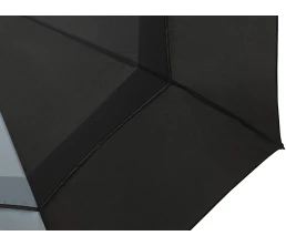 Джефф 30-дюймовый ветрозащитный зонт-трость, серый/черный