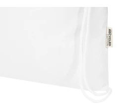 Oregon Blend сумка на шнурке из переработанного материала сертифицированного согласно GRS, плотностью 140 г/м², объемом 5 л - Белый