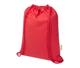 Oregon Blend сумка на шнурке из переработанного материала сертифицированного согласно GRS, плотностью 140 г/м², объемом 5 л - Красный